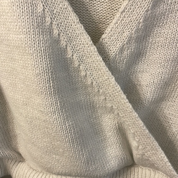 Lou & Grey Cropped Faux Wrap Sweater - Picture 3 of 9